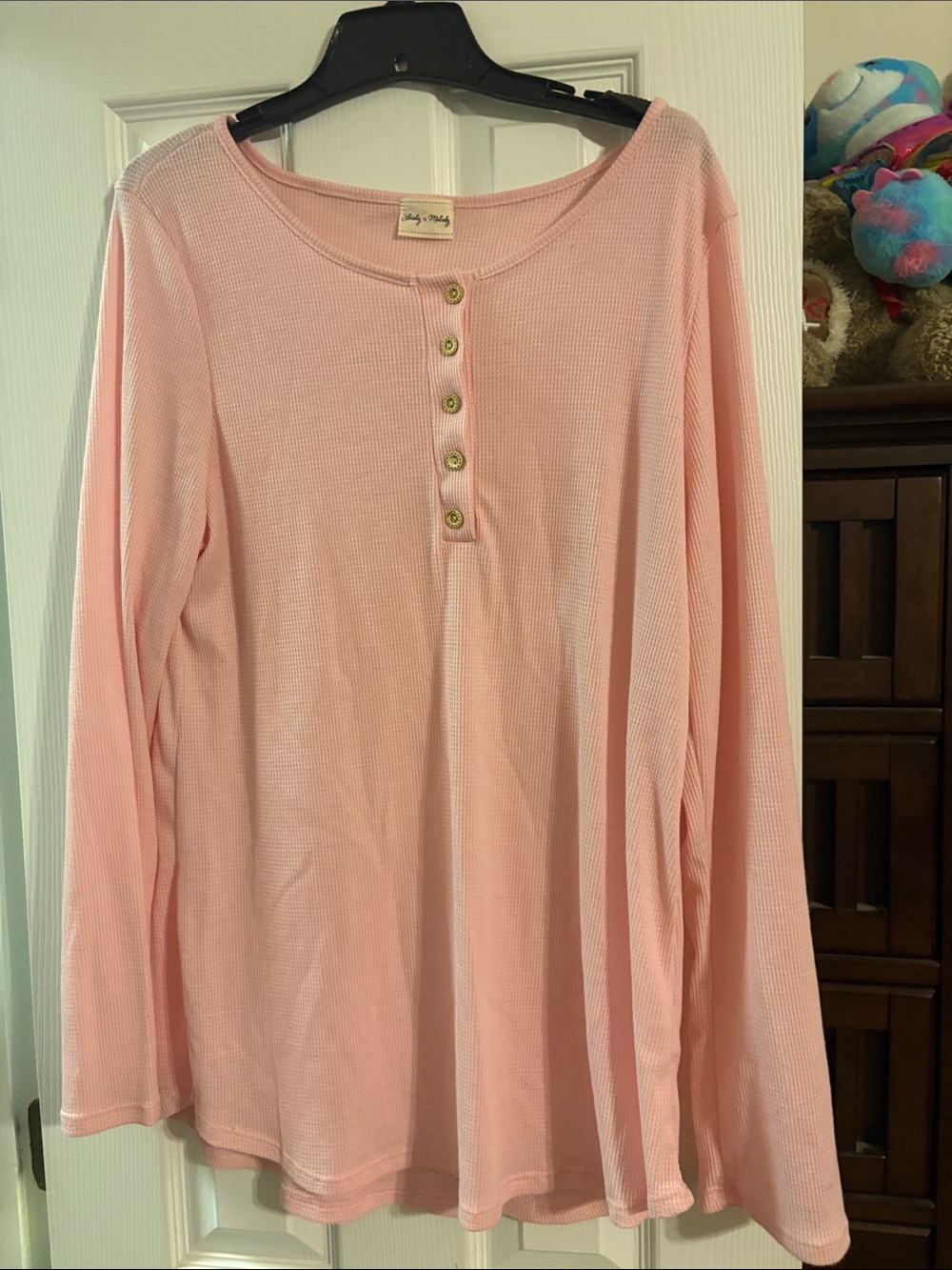 Lovely Melody Pink Waffle Knit Top